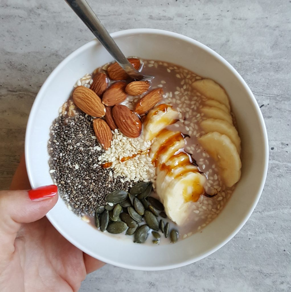jesienna owsianka banan