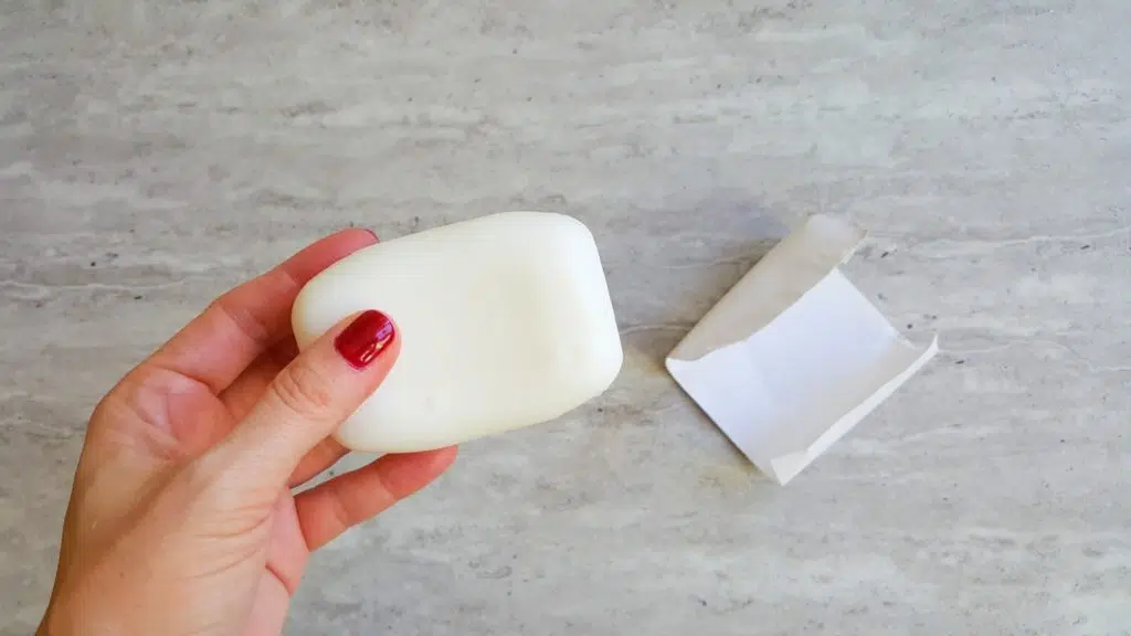 mniej plastiku mydło