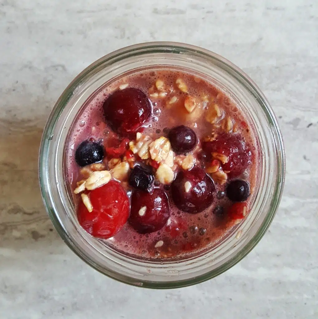 nocna owsianka kakao