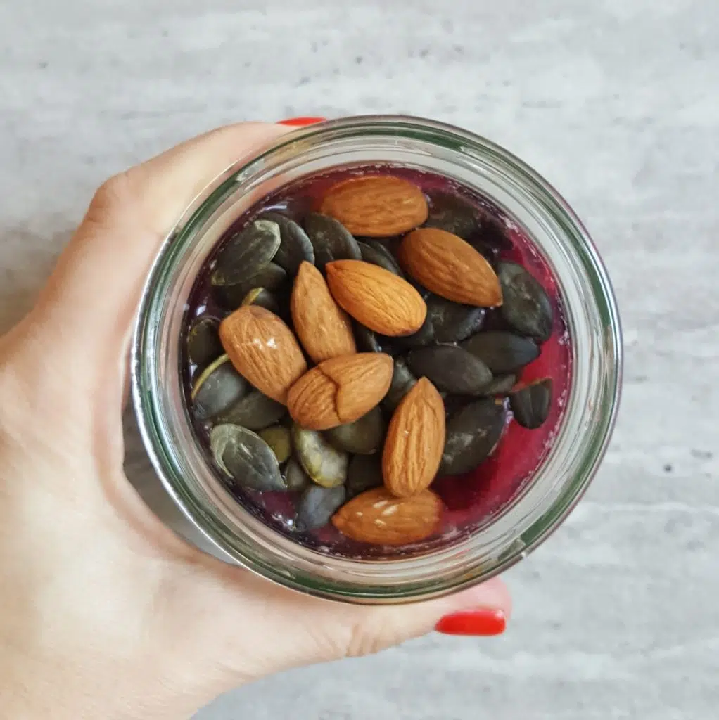 nocna owsianka pestki