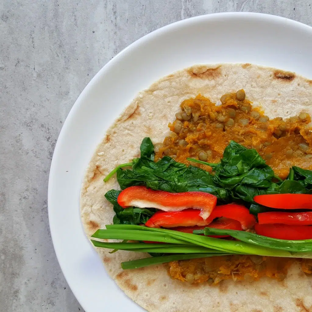 tortilla z dynią placek