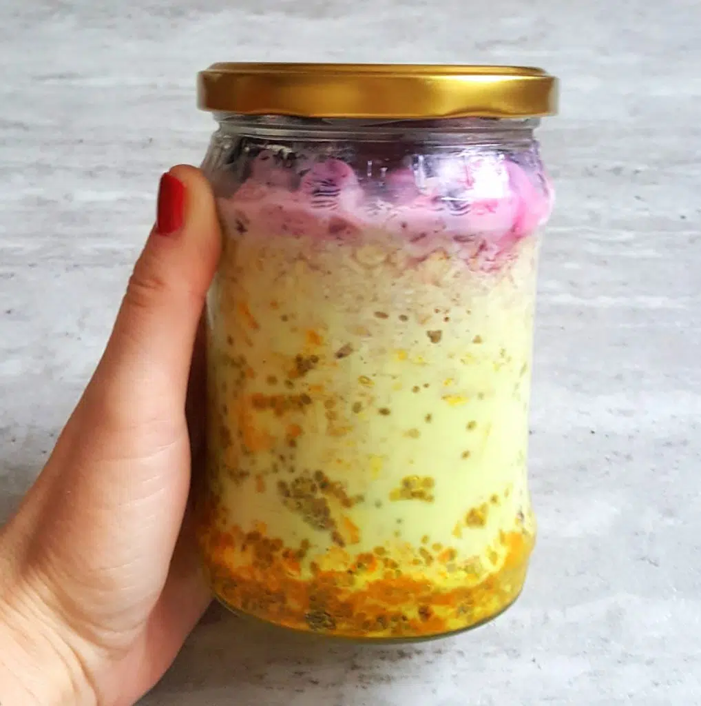 mega smaczne śniadanie nocna owsianka