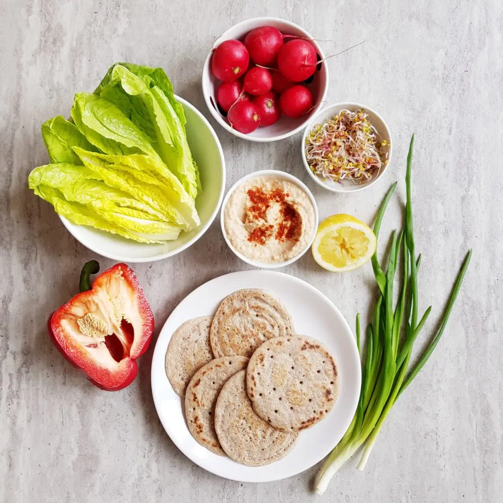 gryczane placuszki warzywa