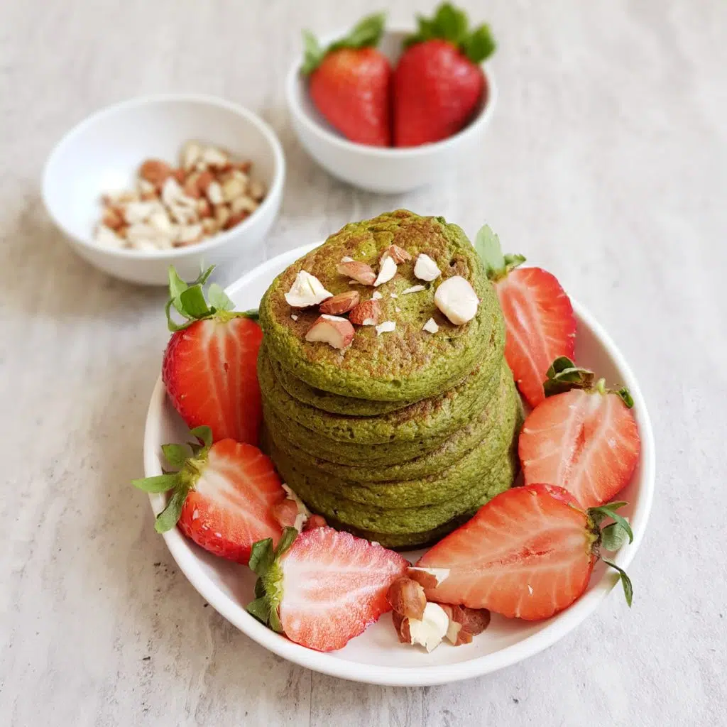 Bananowe placuszki ze szpinakiem