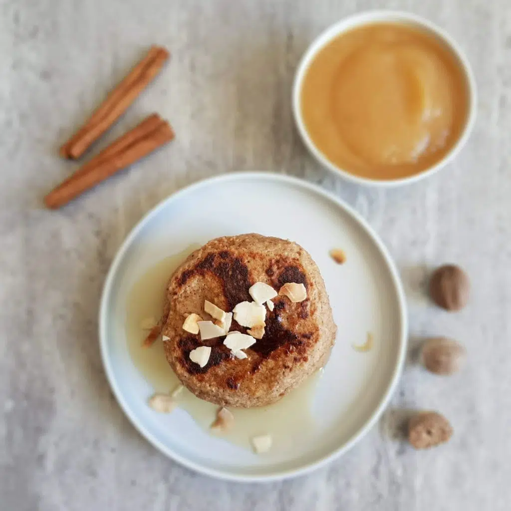 placki z musem jabłkowym