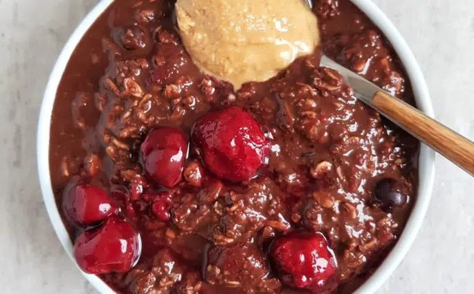 kakaowa owsianka z marchewką