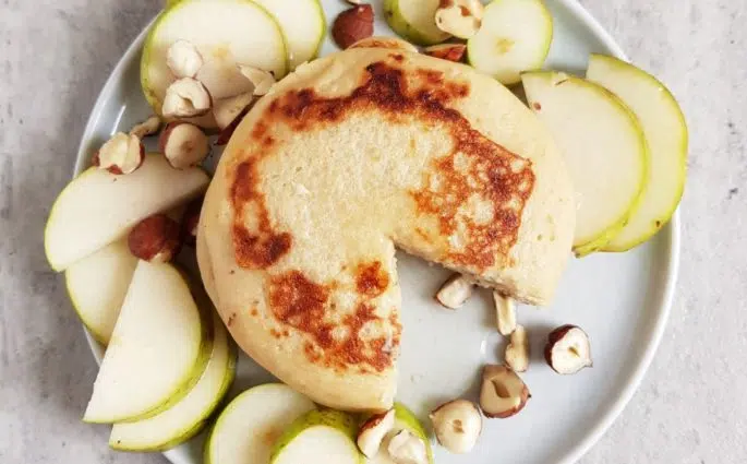 orkiszowe placuszki z musem jabłkowym