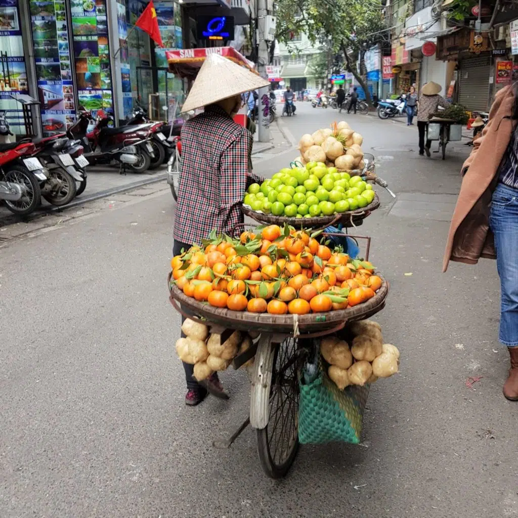 świeże mandarynki i małe kokosy prosto z kosza