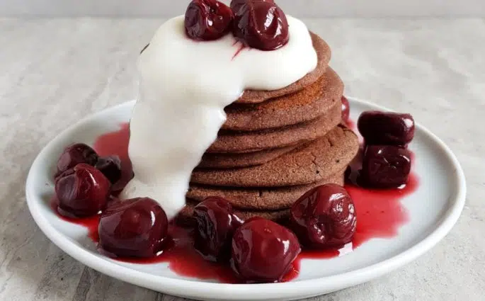 jaglane placki z musem jabłkowym