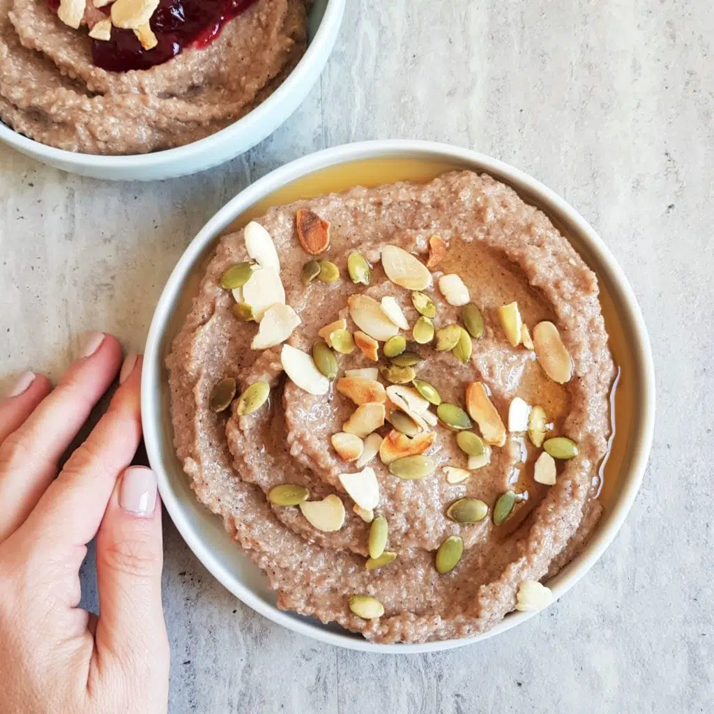 zbożowe śniadanie pudding gryczany