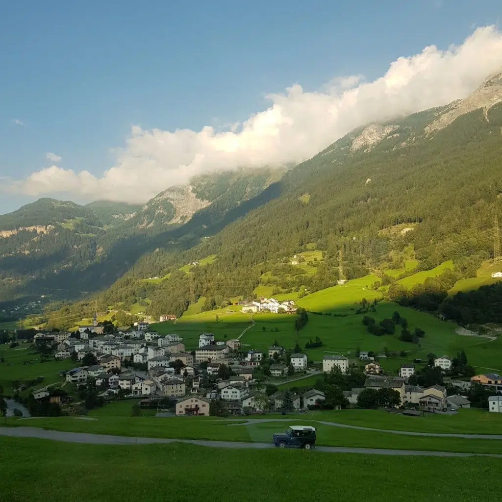 widok z okna posiągu