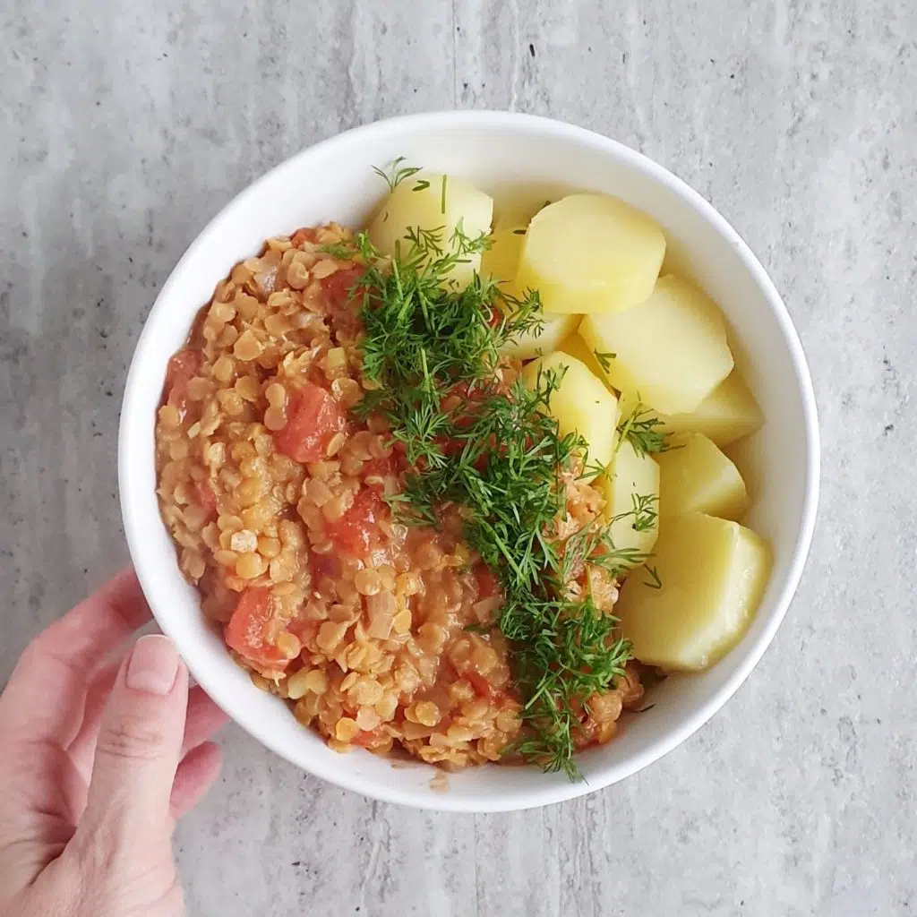 aromatyczna soczewica z ziemniakami