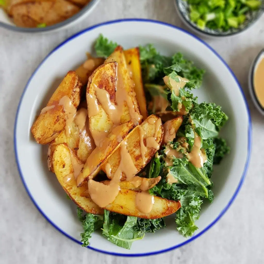 pieczone ziemniaki z sosem