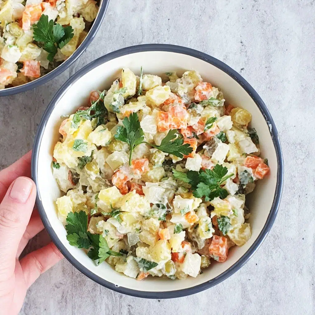 sałata jarzynowa z majonezem