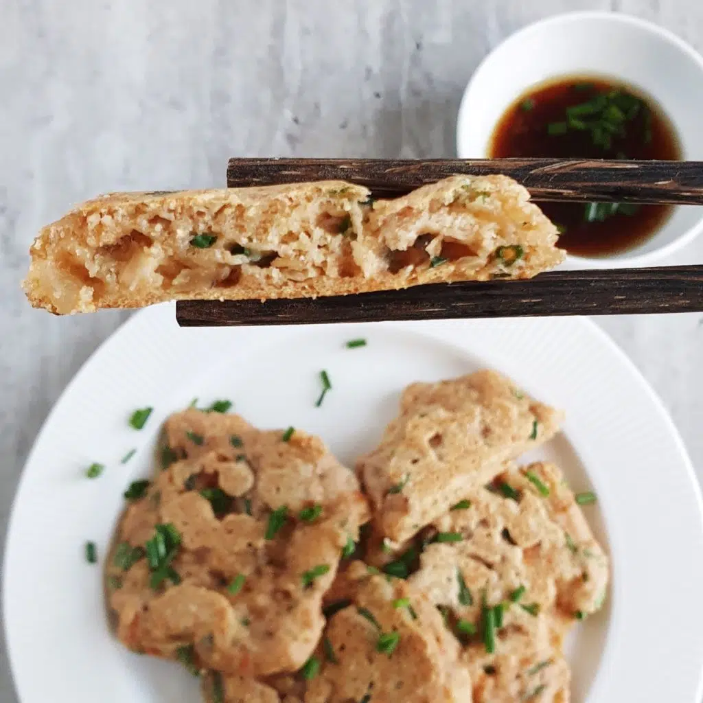 wegańskie placki z kimchi