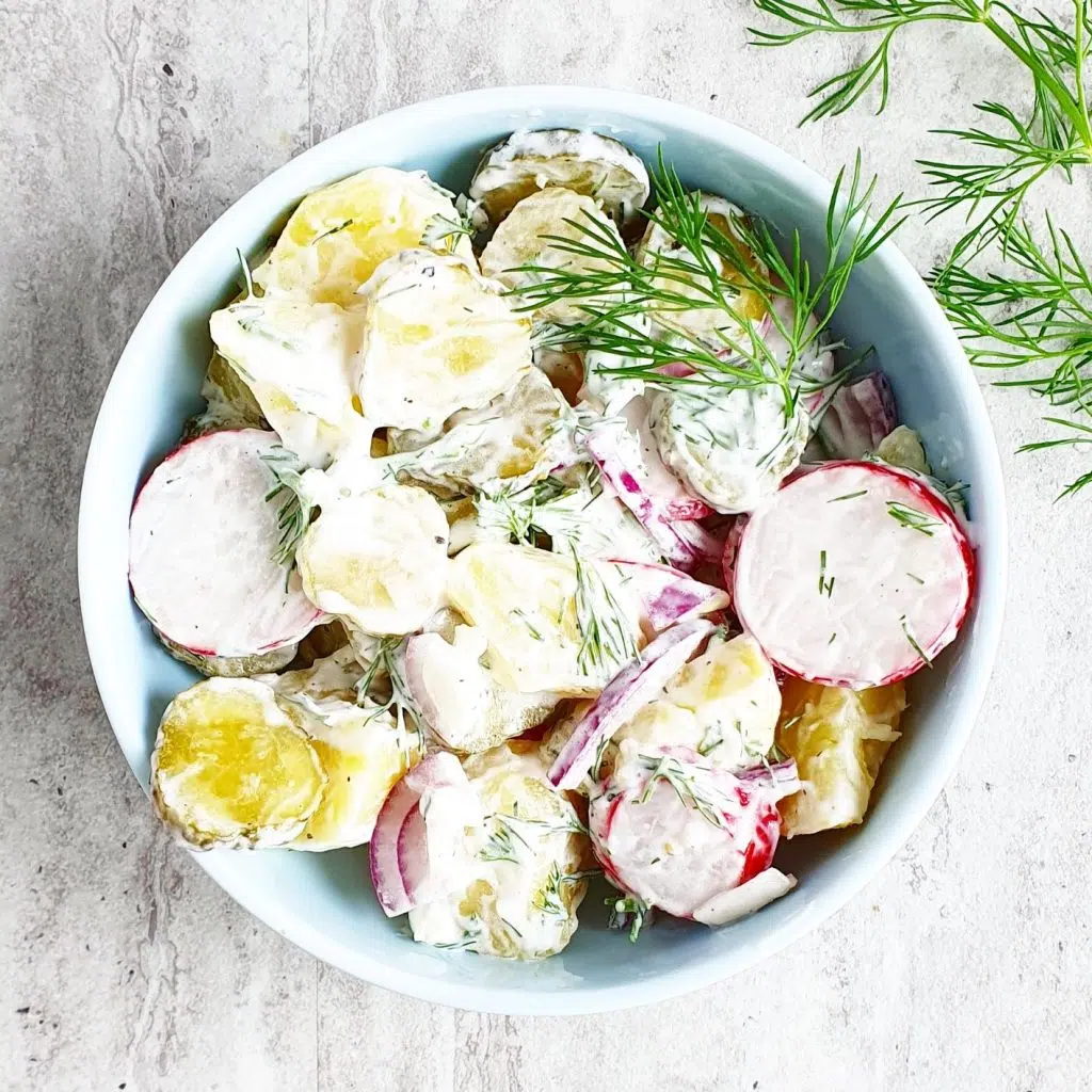 sałatka ziemniaczana z rzodkiewką