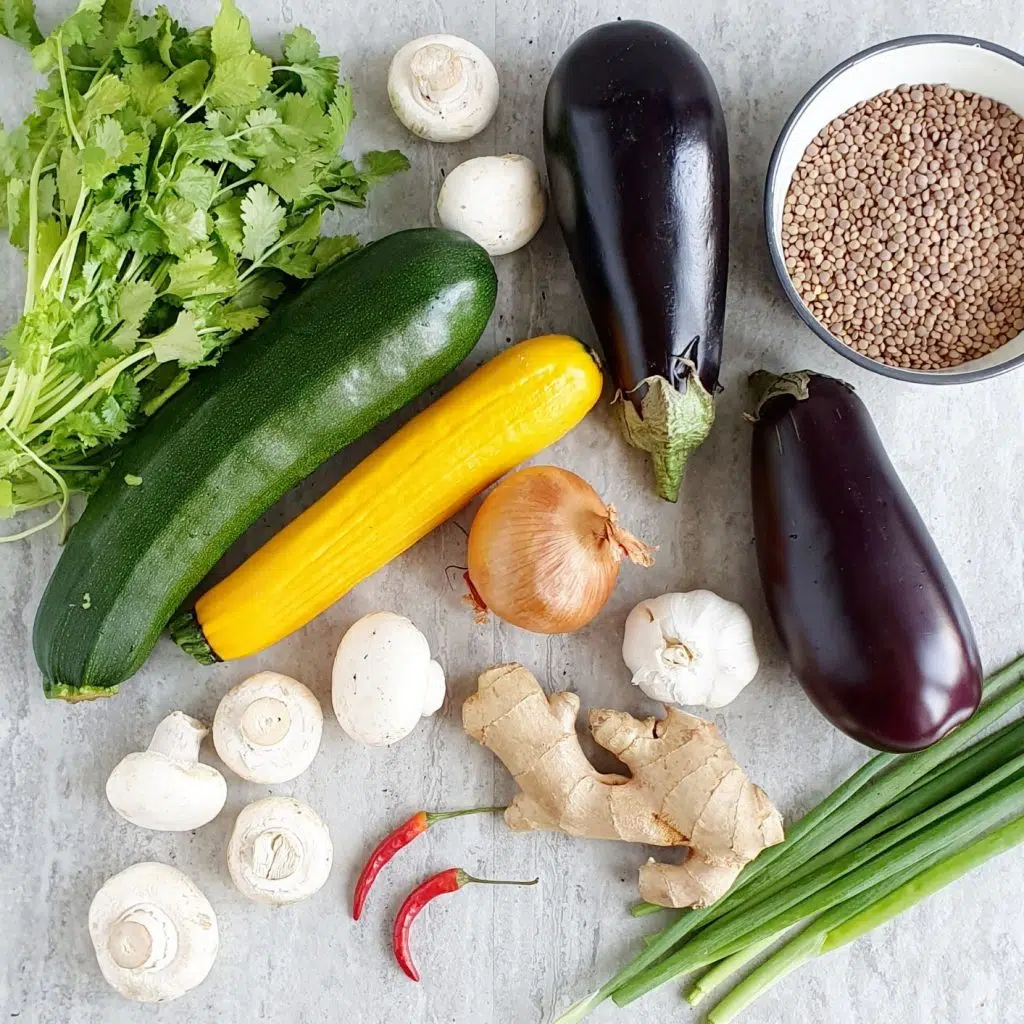 Warzywne curry z bakłażanem