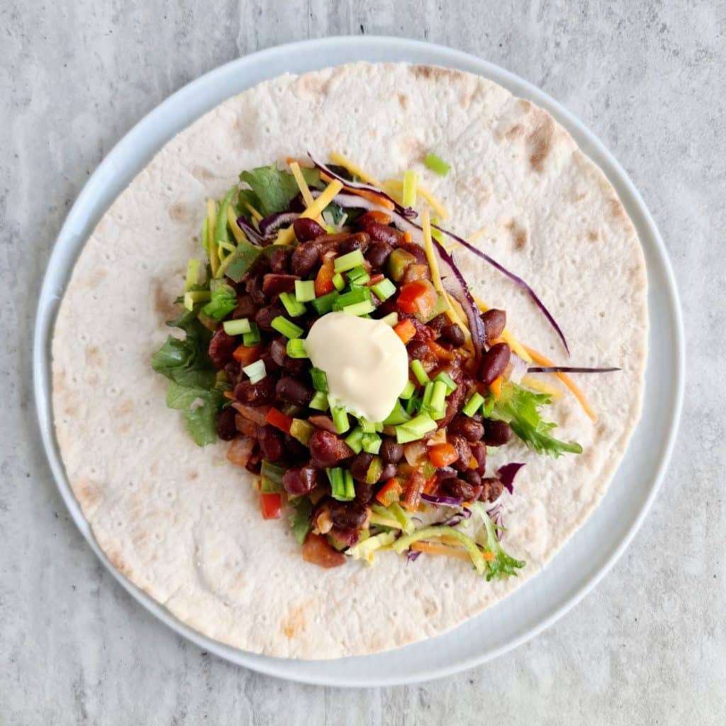 roślinne burrito