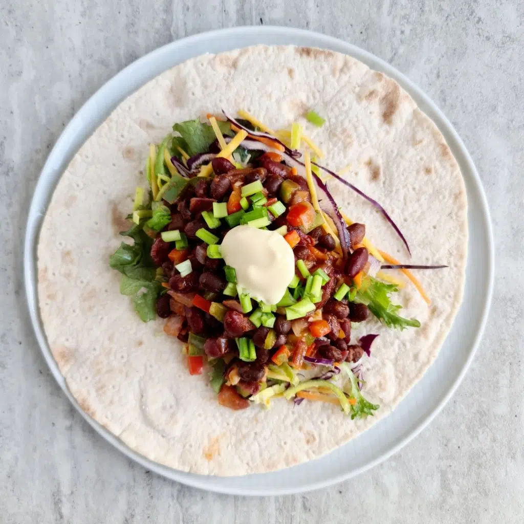 roślinne burrito