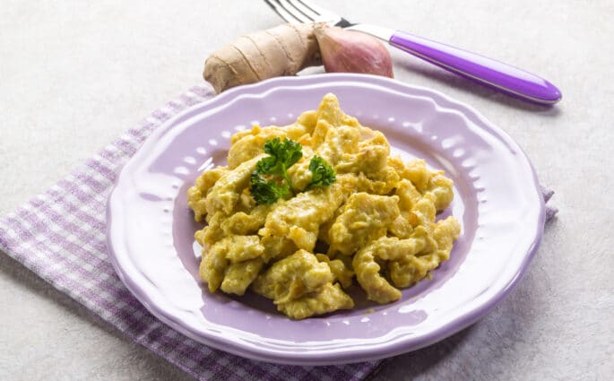 Jajecznica z imbirem i cebulką