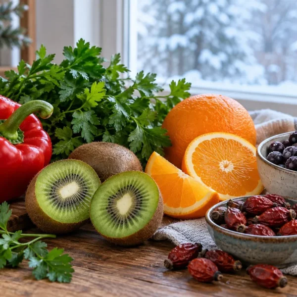 Witamina C zimą – z talerza czy z suplementu? Produkty, dawki i formy witaminy C