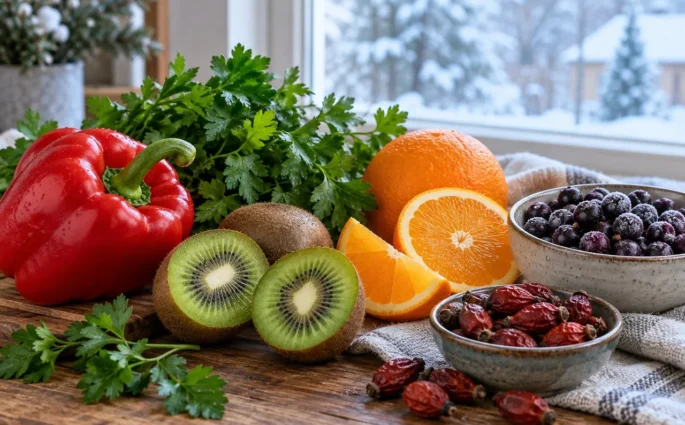 Witamina C zimą – z talerza czy z suplementu? Produkty, dawki i formy witaminy C